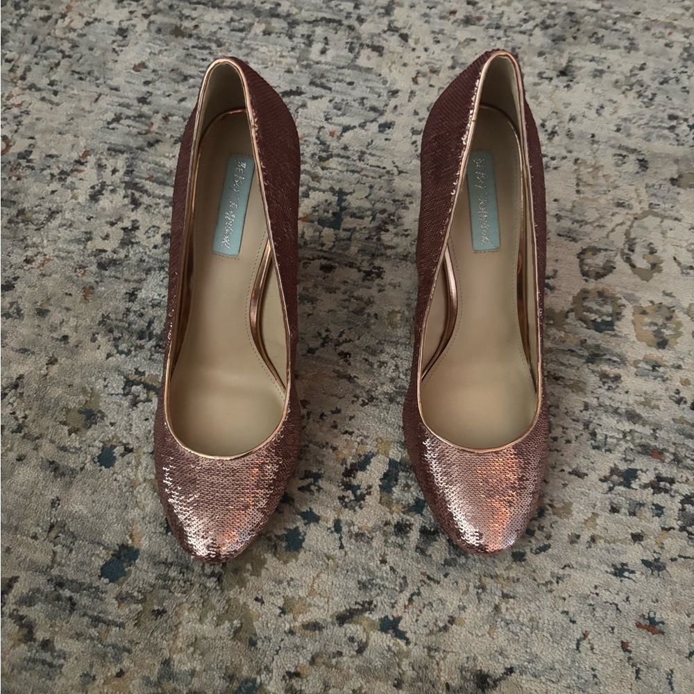 Betsy Johnson Elegant Sequin Pumps